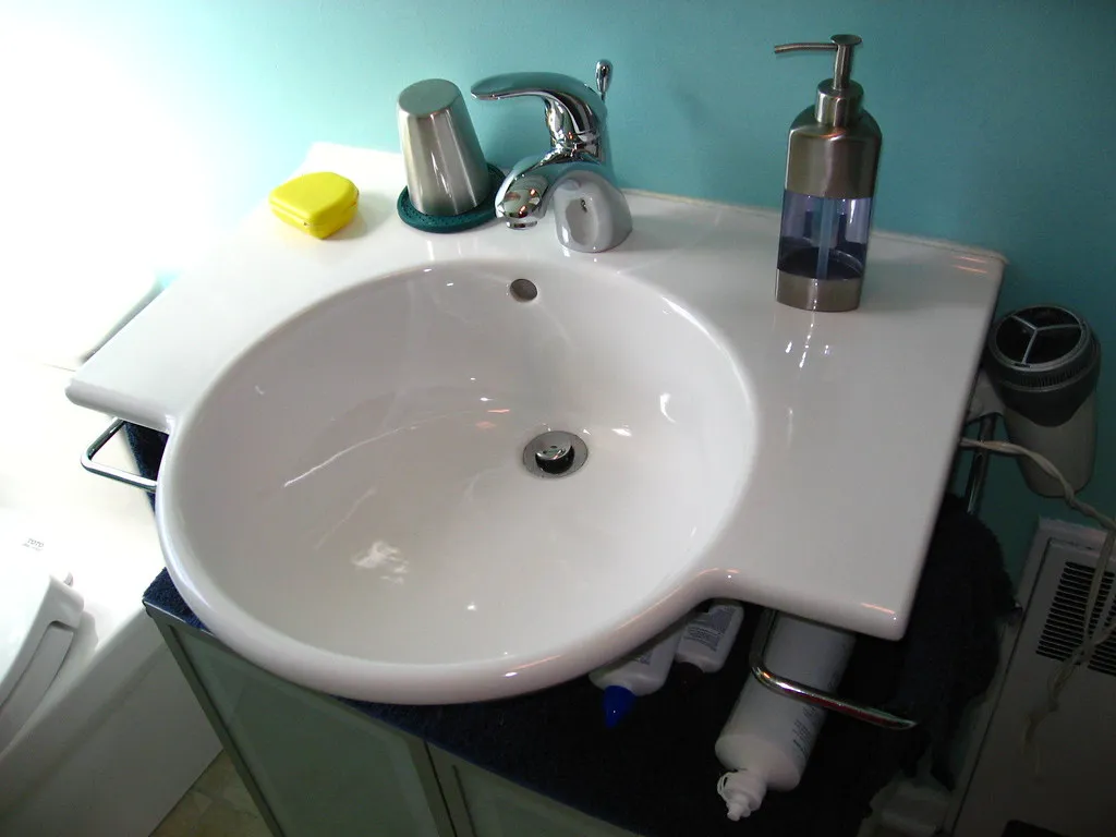 7. Under Sinks and Inside Vanity Cabinets (Linda N., Flickr, CC BY 2.0)