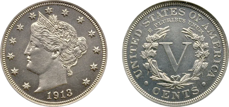 The 1913 Liberty Head Nickel: Only Five in Existence (Transferred from en.wikipedia to Commons by Sreejithk2000 using CommonsHelper., Public domain)