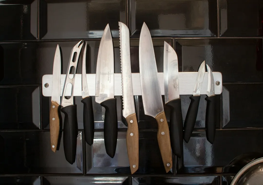 2. Sharp Kitchen Knives (Image Credits: Unsplash)