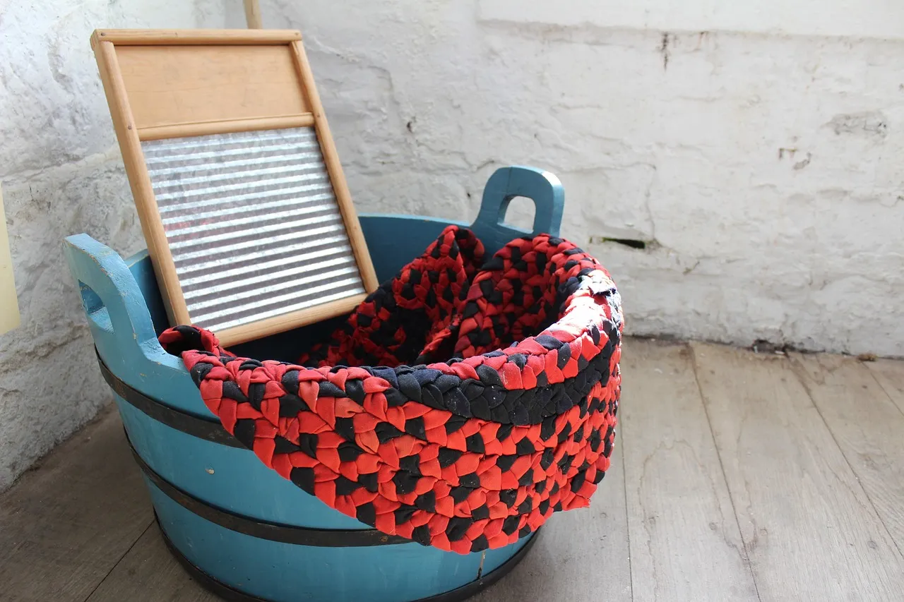 Scrubbing Laundry on a Washboard (Image Credits: Pixabay)