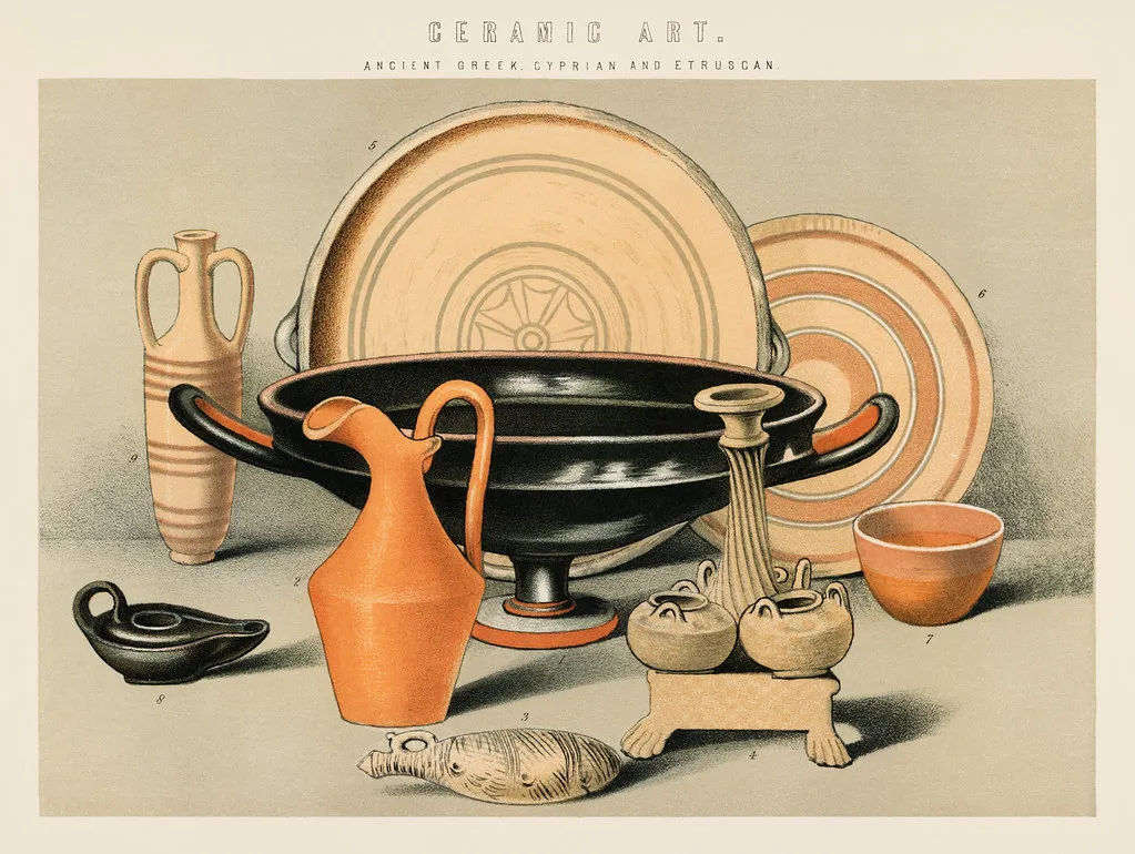 A Material With Thousands of Years Behind It (Free Public Domain Illustrations by rawpixel, Flickr, CC BY 2.0)