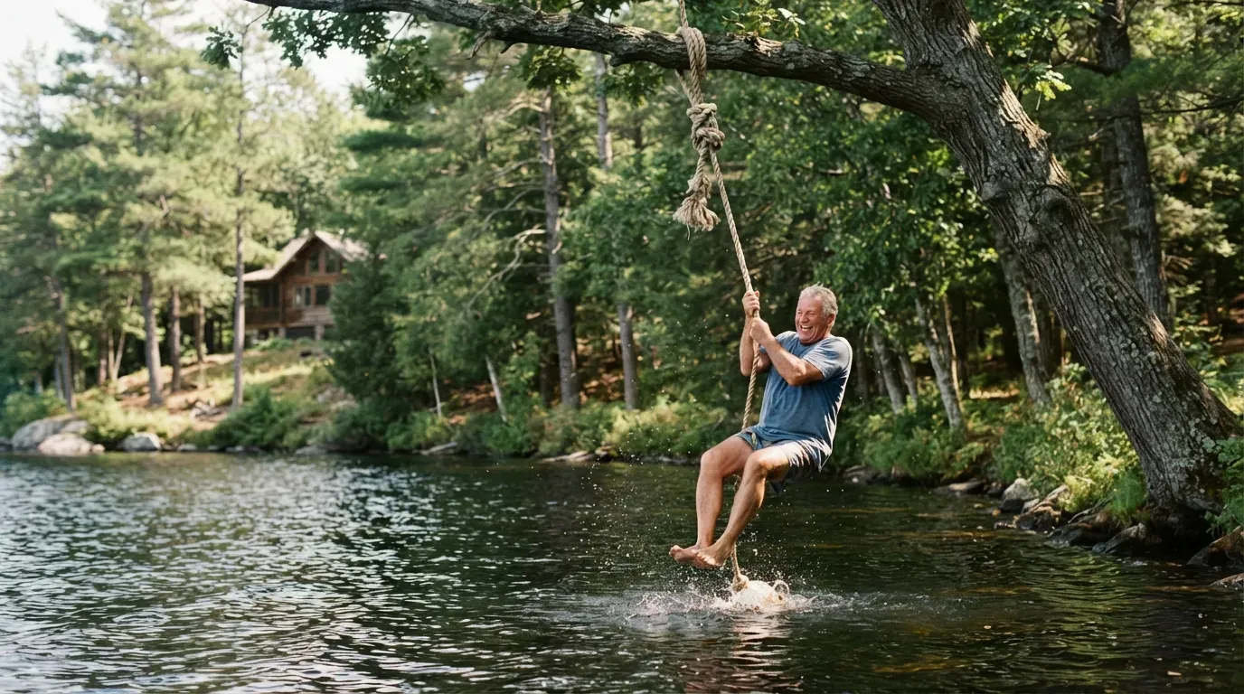 #6 - The Rope Swing Every Grandfather Rigged Himself (Image Credits: Gemini)