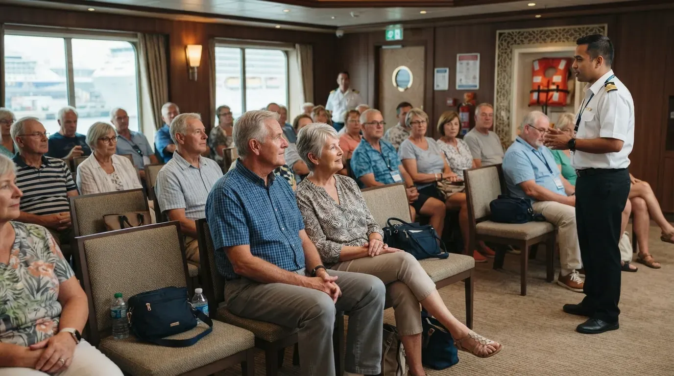 14. Sitting Through the "Boring" Muster Drill Without Complaint (Image Credits: Gemini)