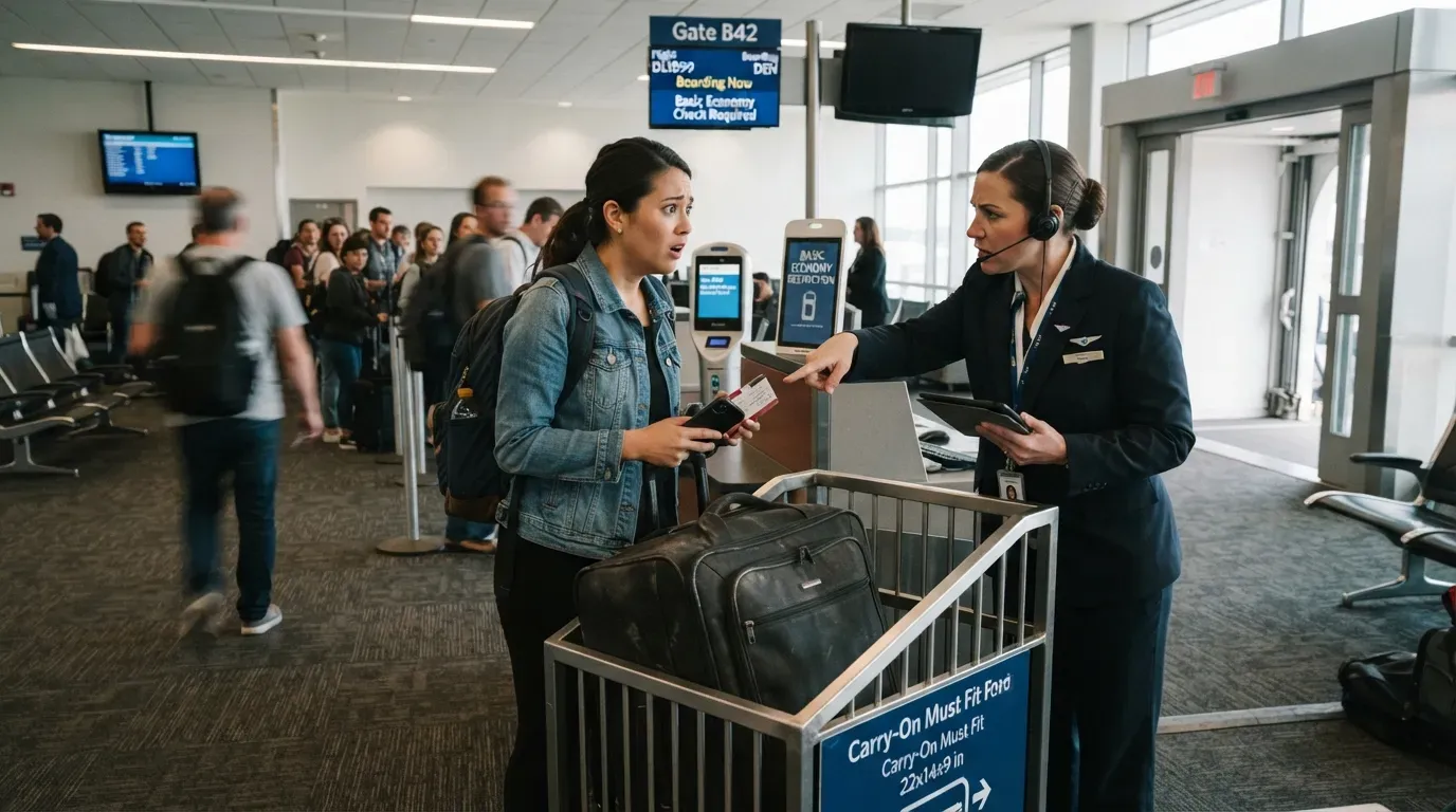 #4 - Booking Basic Economy and Assuming Carry-On Is Included (Image Credits: Gemini)