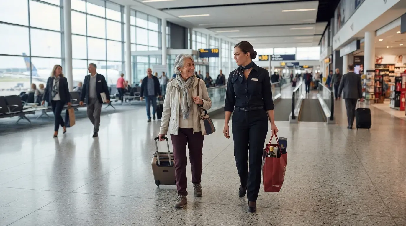 #6 - They Offer to Carry Your Bag Toward the Gate (Image Credits: Gemini)