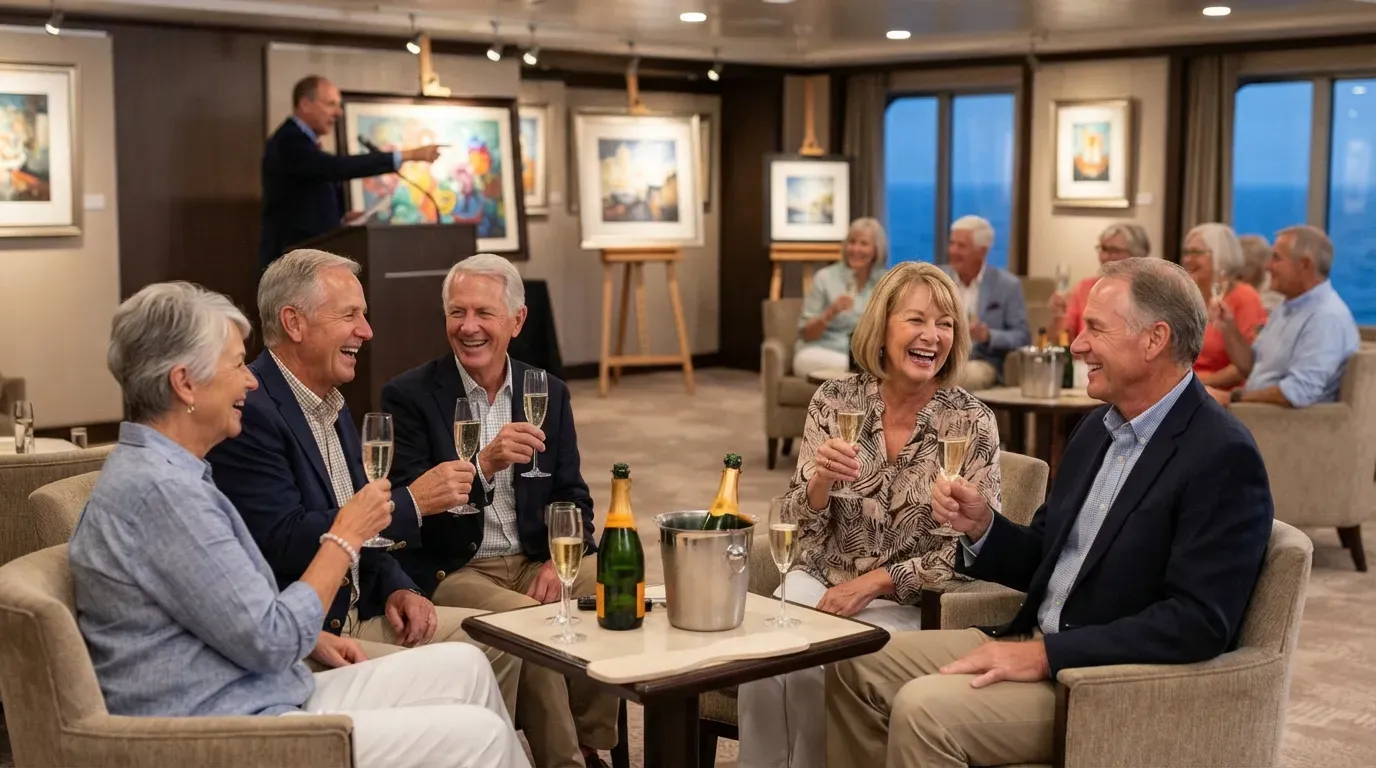4. Showing Up to the Art Auction for the Champagne, Not the Art (Image Credits: Gemini)