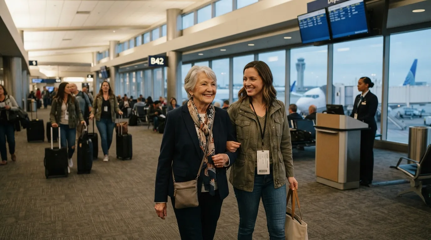#1 - A Free Companion Pass Lets Someone Walk You All the Way to the Gate (Image Credits: Gemini)