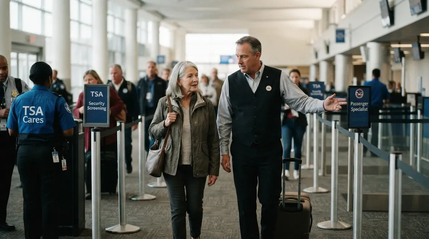 #5 - They Quietly Point Anxious Travelers Toward TSA's Hidden Support Program (Image Credits: Gemini)