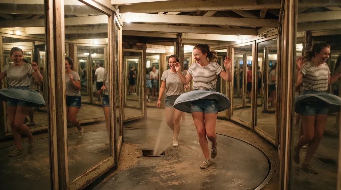 #19 - Funhouse Mirror Mazes With Air-Blast Floors (Image Credits: Gemini)