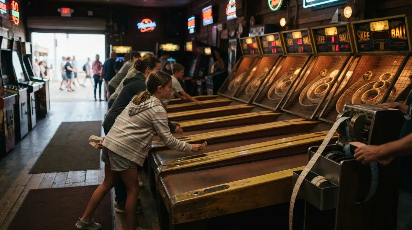 #22 - Skee-Ball Parlors That Gave Out Real Prizes (Image Credits: Gemini)