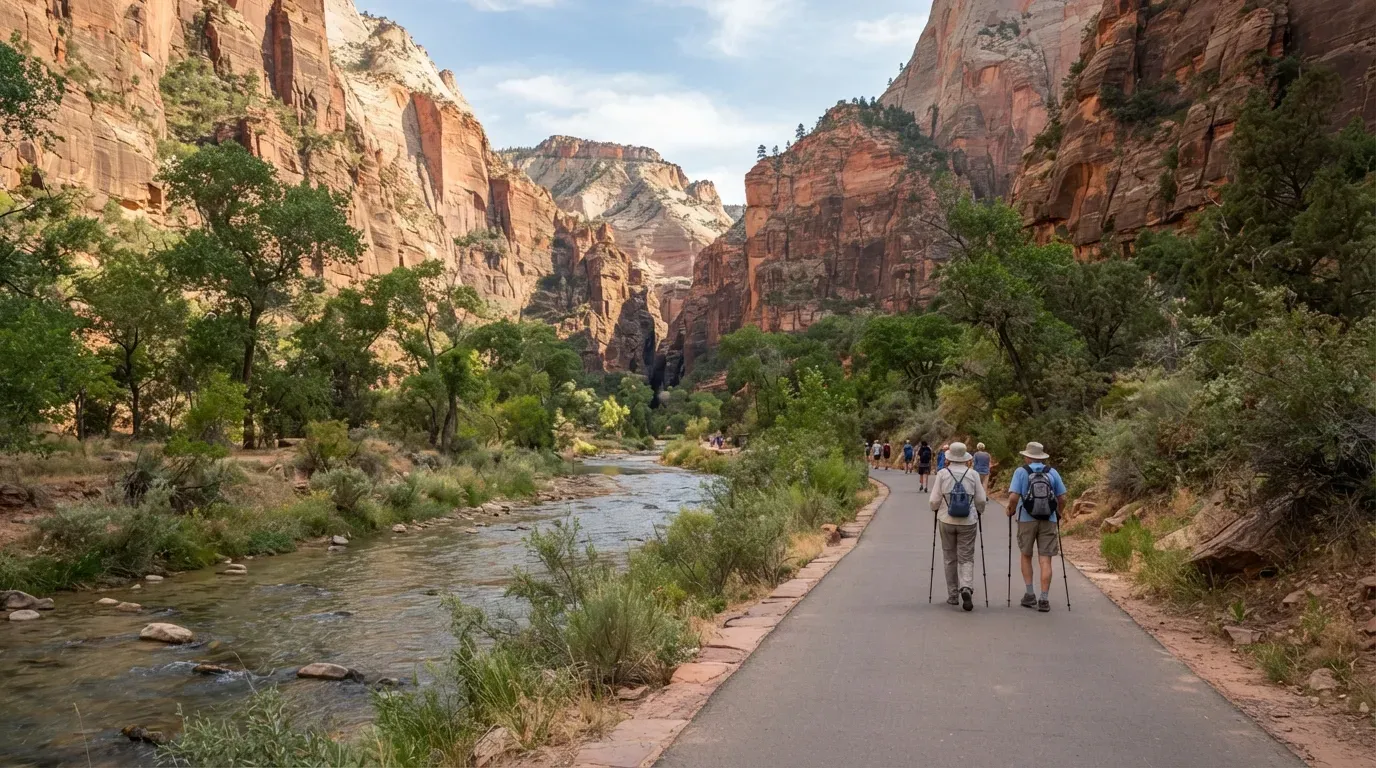 #5 - Zion's Paved River Walk That Skips the Narrows Entirely (Image Credits: Gemini)