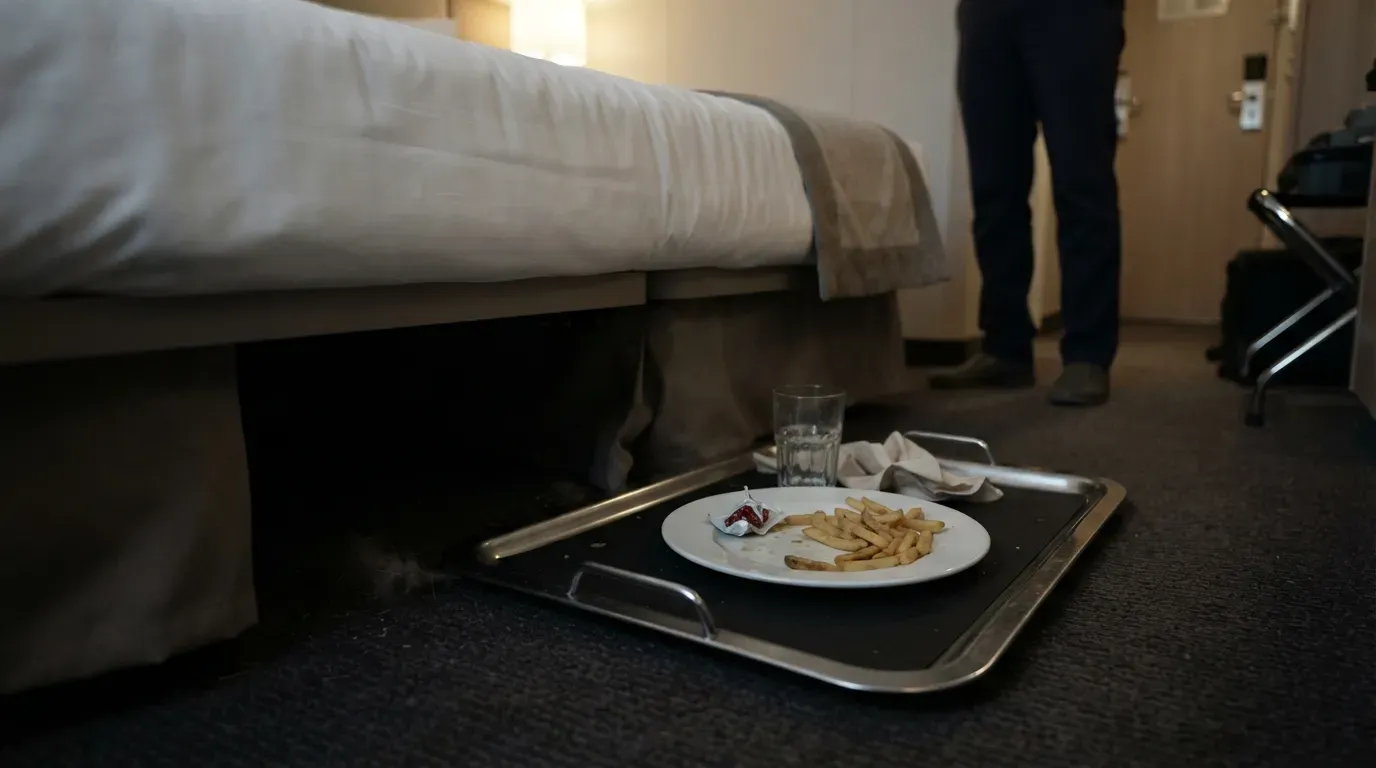 #6 - Hiding the Room Service Tray Under the Bed (Image Credits: Gemini)