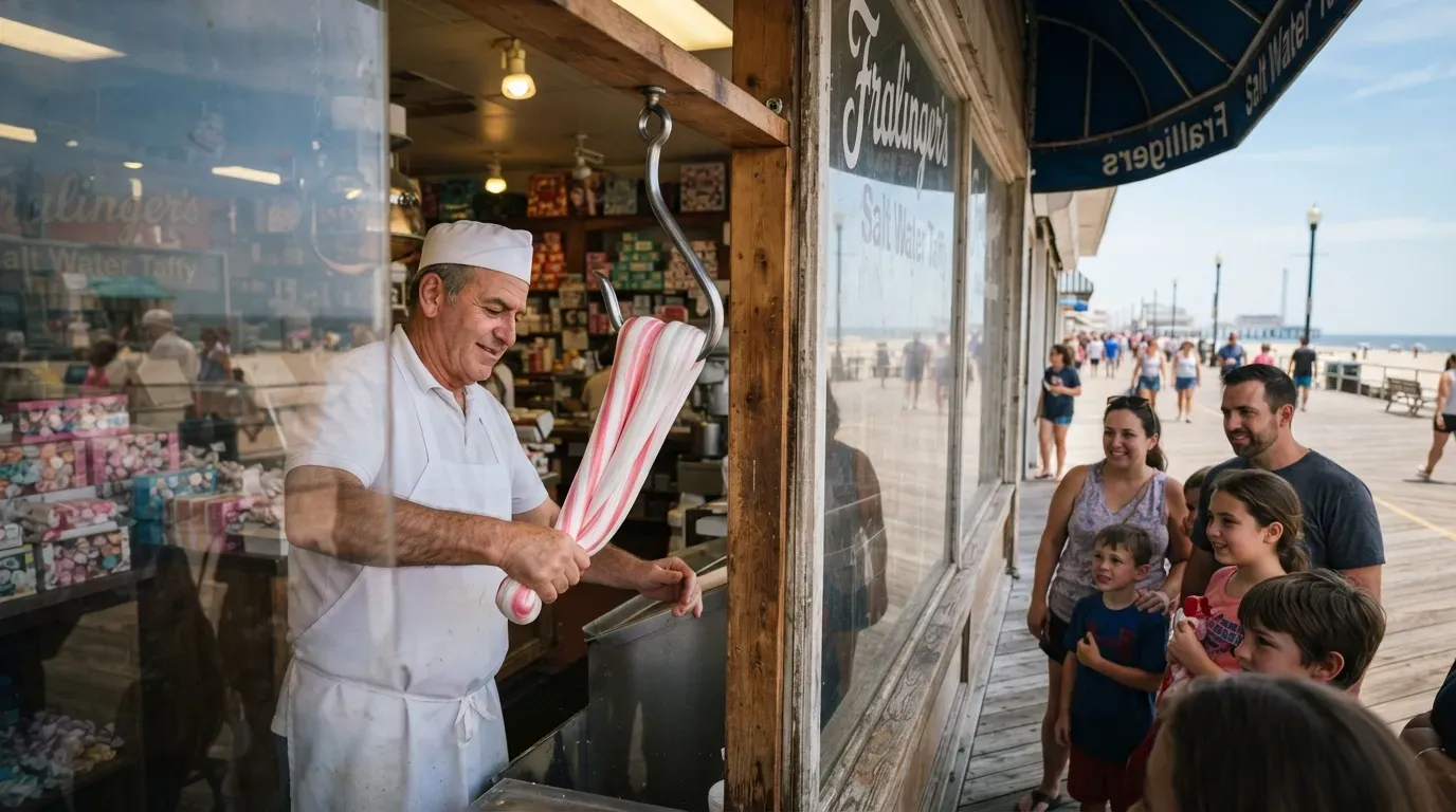 #24 - Hand-Pulled Salt Water Taffy in the Shop Window (Image Credits: Gemini)