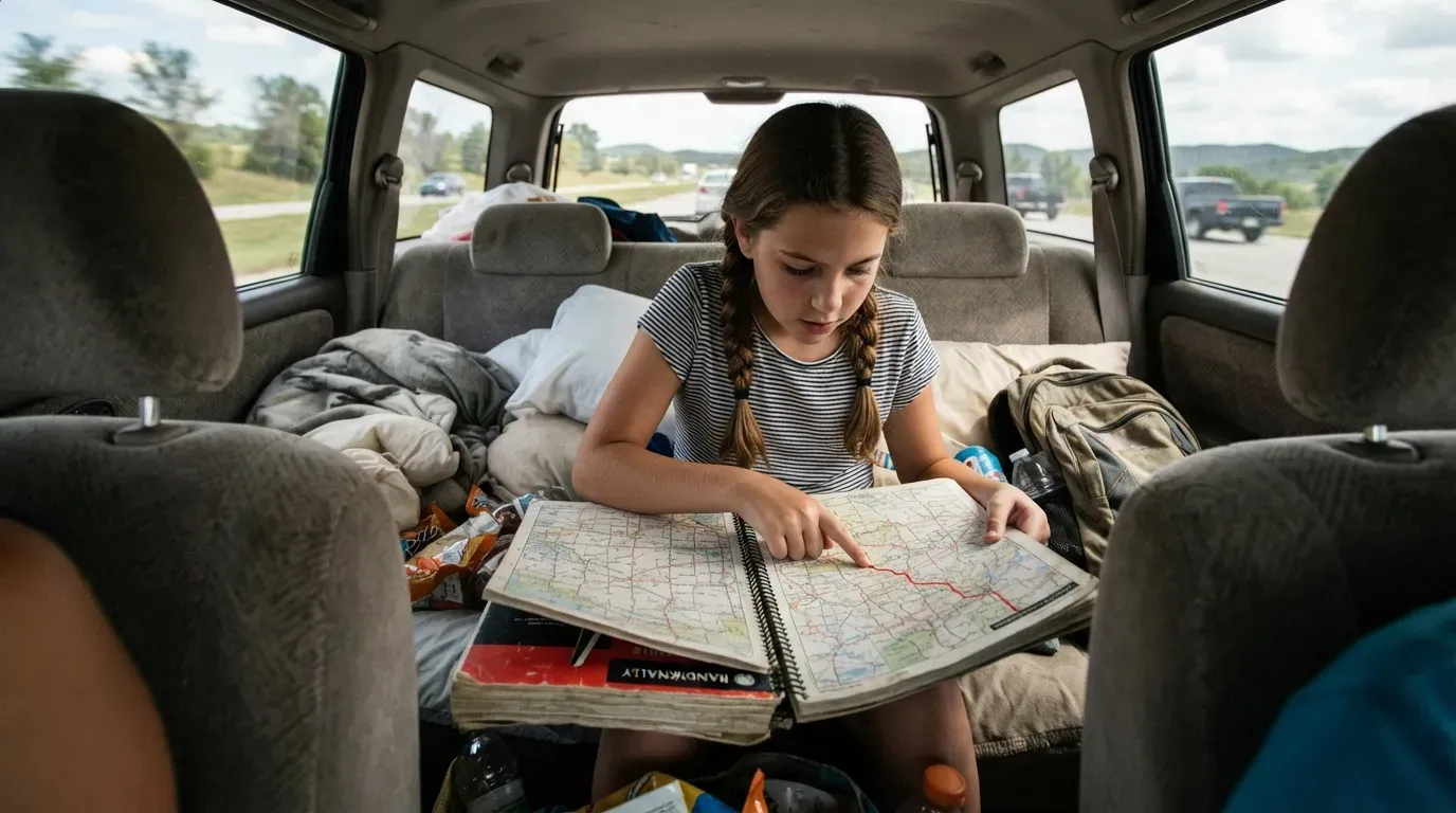 #11 - The Backseat Navigator With the Rand McNally Atlas (Image Credits: Gemini)