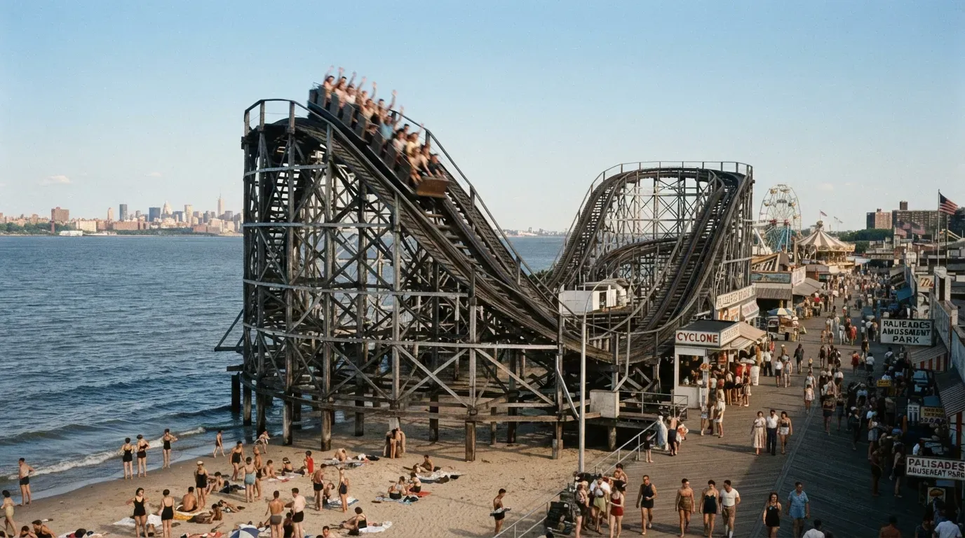 #13 - Wooden Roller Coasters Built Directly Over the Sand (Image Credits: Gemini)