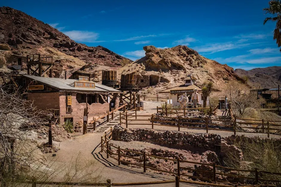 5. Calico, California - Silver Rush Ruins with a Desert Resort Scene Nearby (Image Credits: Pexels)