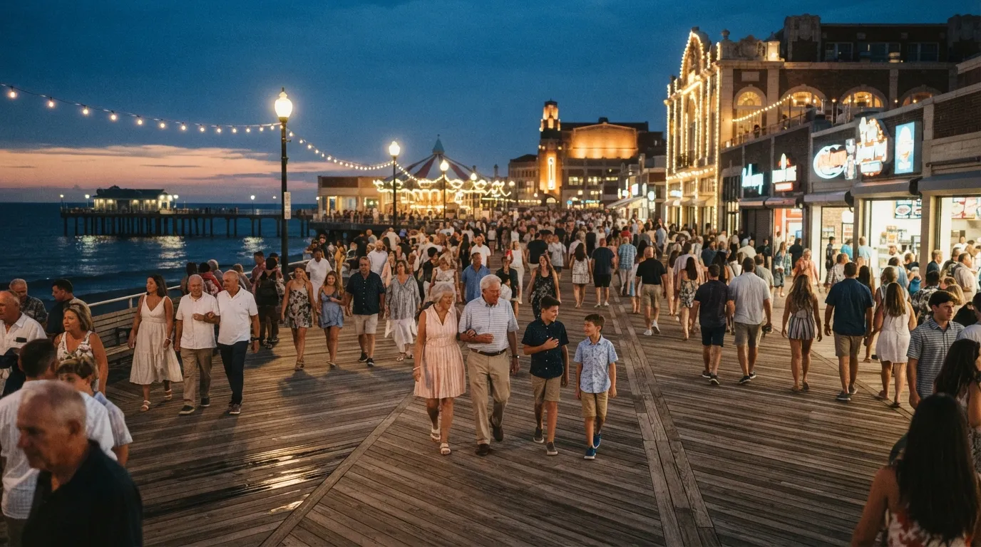 #1 - The Nightly Boardwalk Promenade Itself (Image Credits: Gemini)