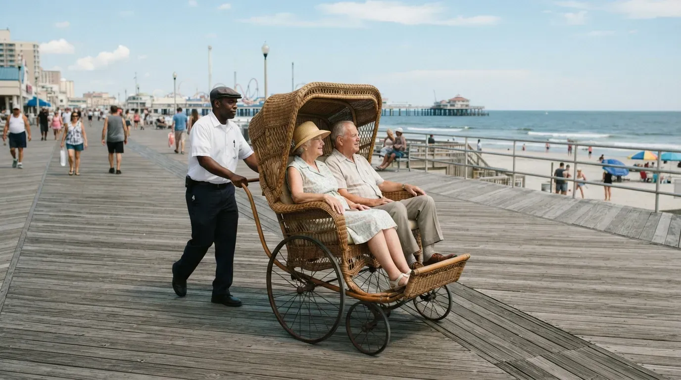 #11 - Rolling Wicker Chairs Pushed Along the Boards (Image Credits: Gemini)