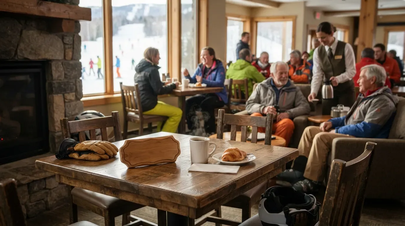 #11 - Warm Lodge Tables and Coffee Get Reserved Before You Even Ask (Image Credits: Gemini)