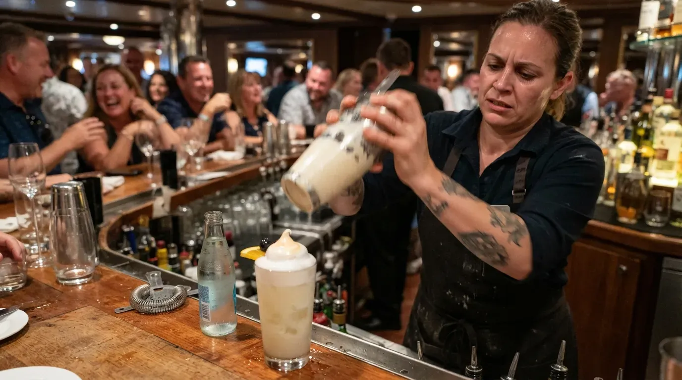 #5 - The Ramos Gin Fizz Nobody Actually Needs Mid-Cruise (Image Credits: Gemini)