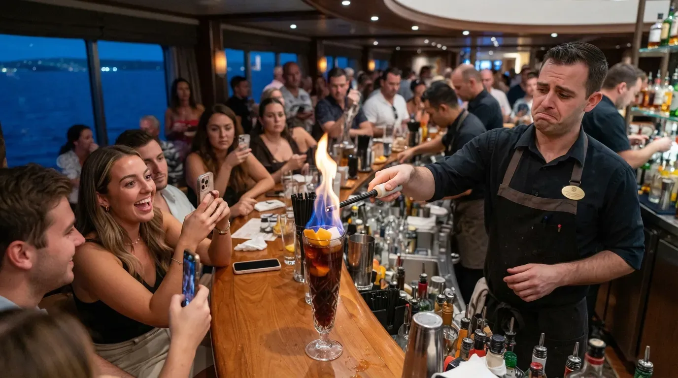 #8 - The Flaming Drink Nobody Actually Needed (Image Credits: Gemini)