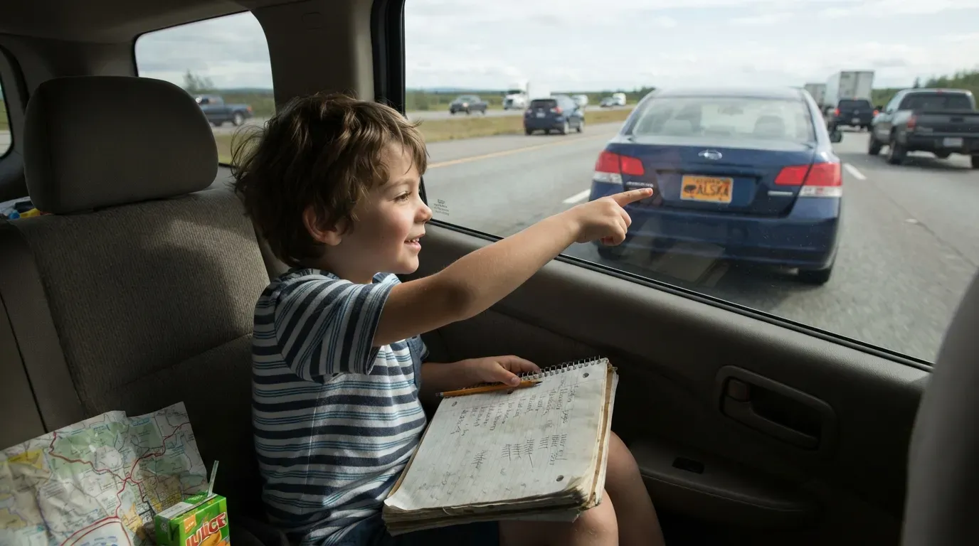 #6 - Counting Out-of-State License Plates for Bragging Rights (Image Credits: Gemini)