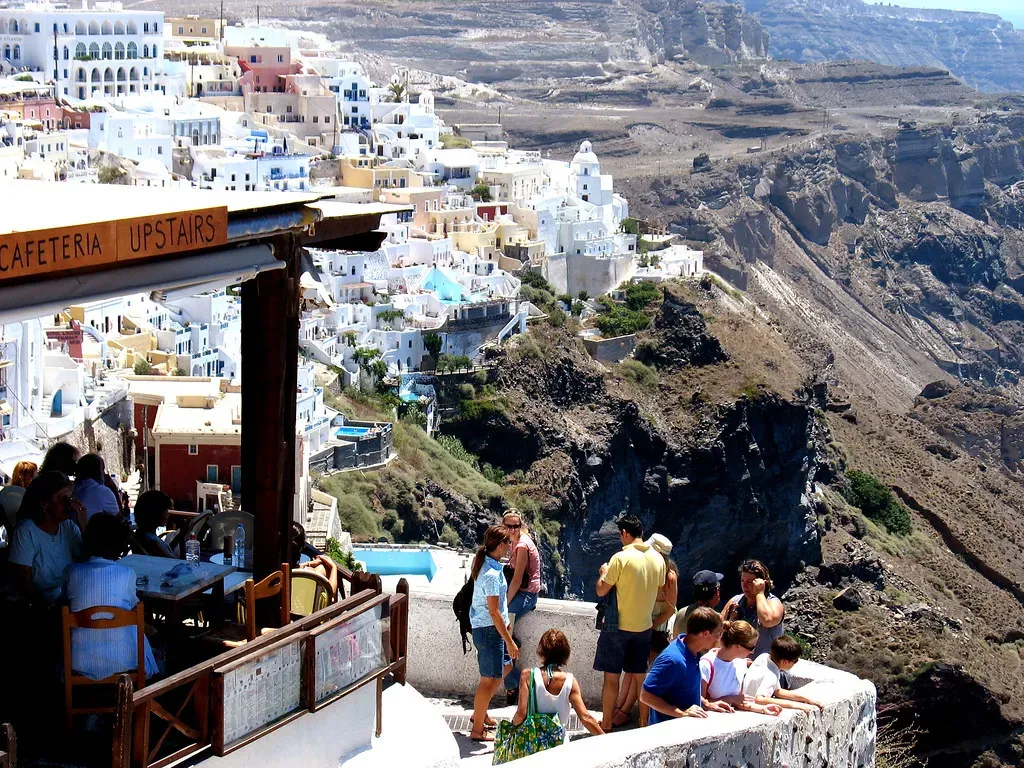 3. Santorini, Greece: When the Dream Becomes a Queue (Rennett Stowe, Flickr, CC BY 2.0)