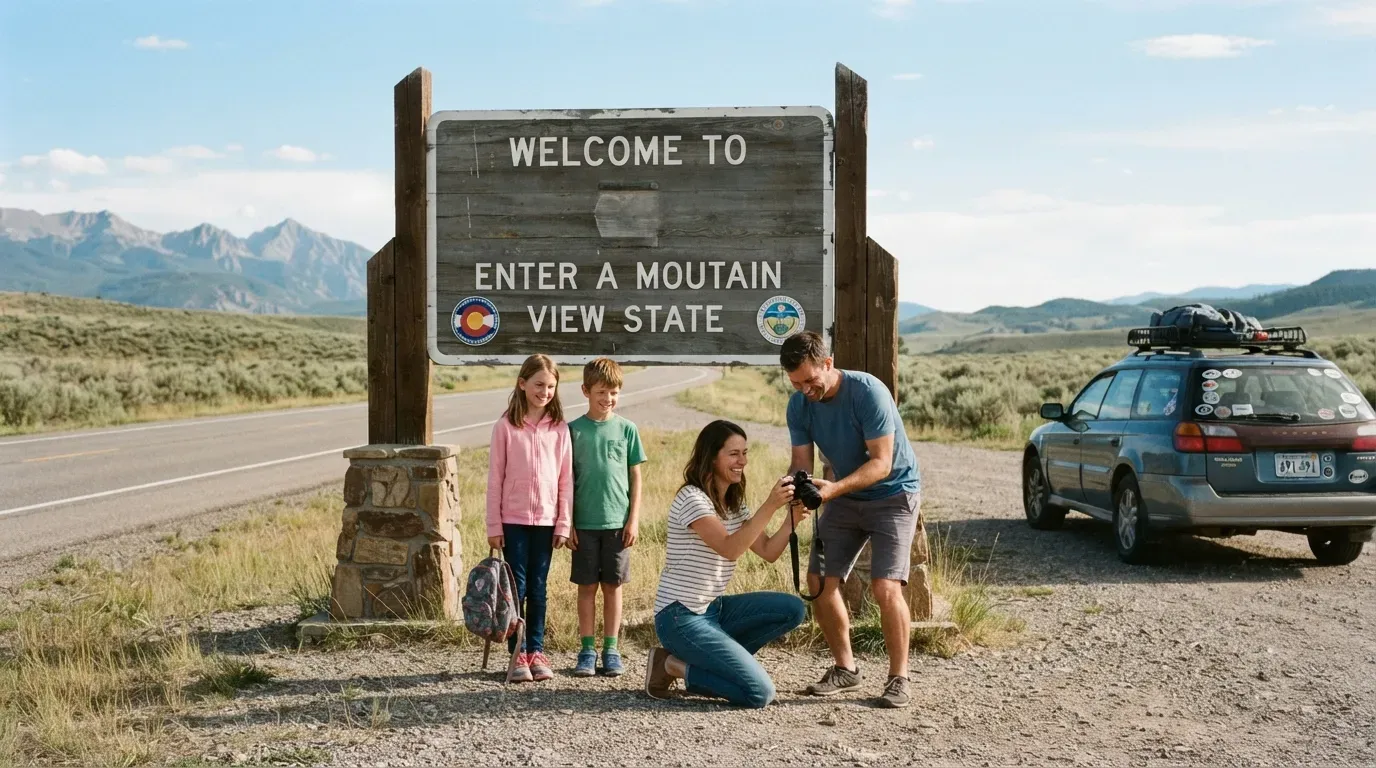#2 - The Photo at Every State Line Welcome Sign (Image Credits: Gemini)