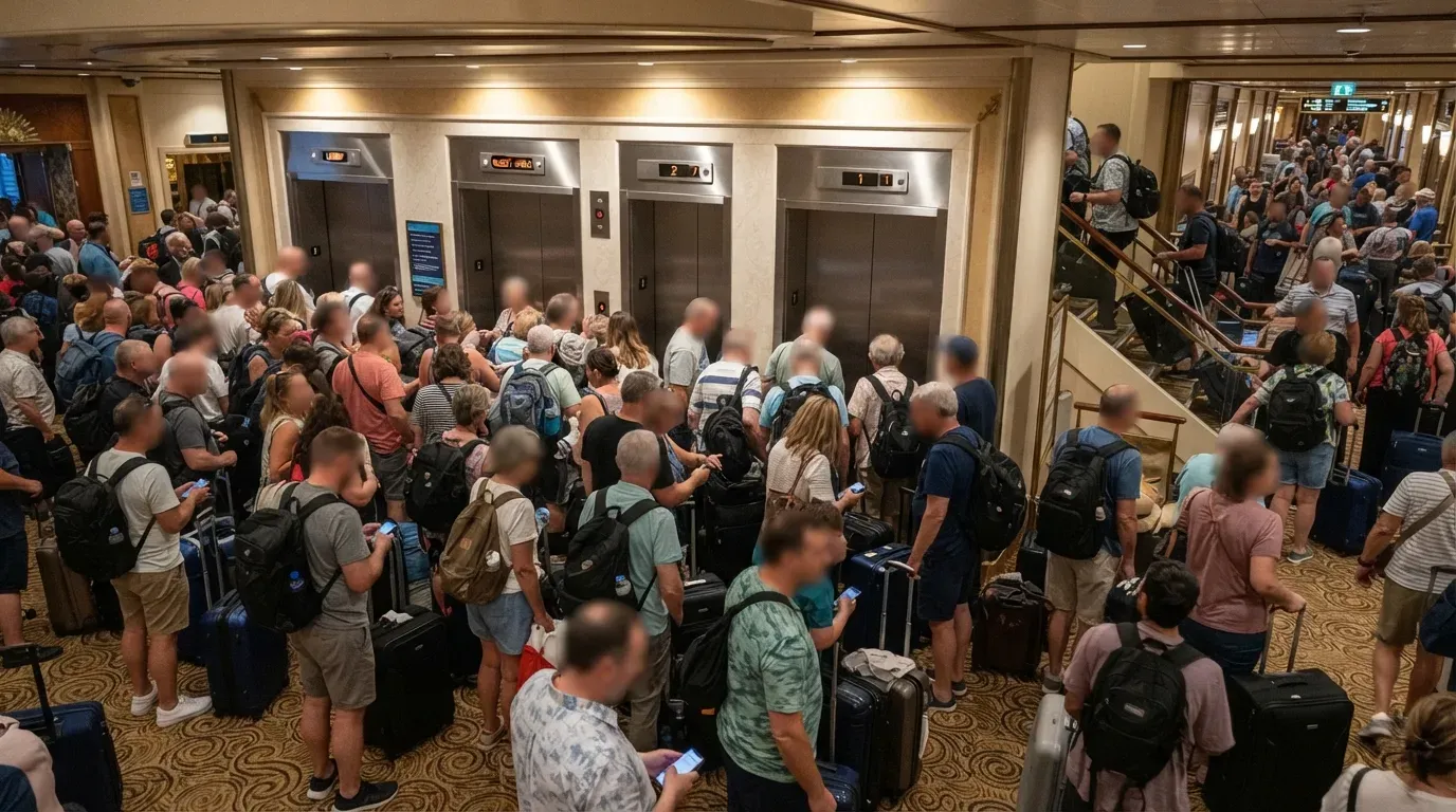 The Elevators Turn Into the Slowest Part of the Ship - By Design (Image Credits: Gemini)