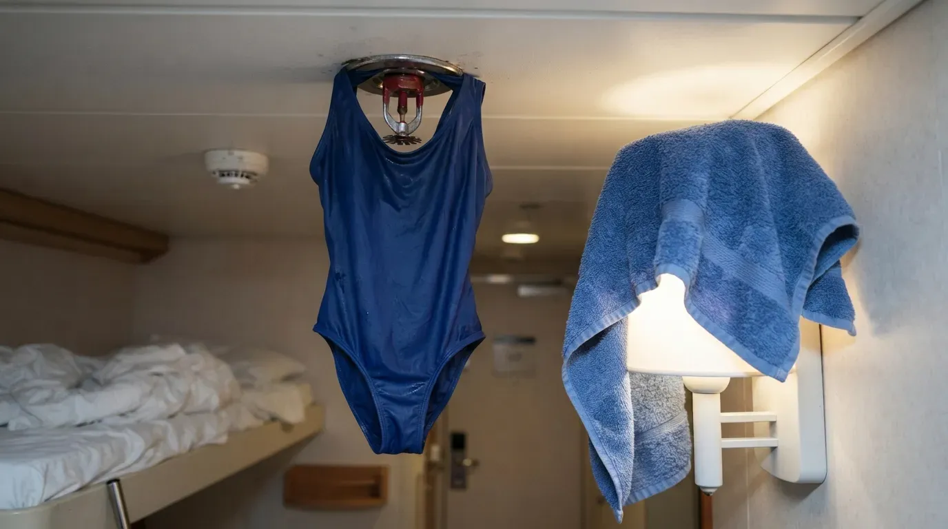 #8 - Draping Wet Towels and Swimsuits Over Lamps and Sprinklers (Image Credits: Gemini)