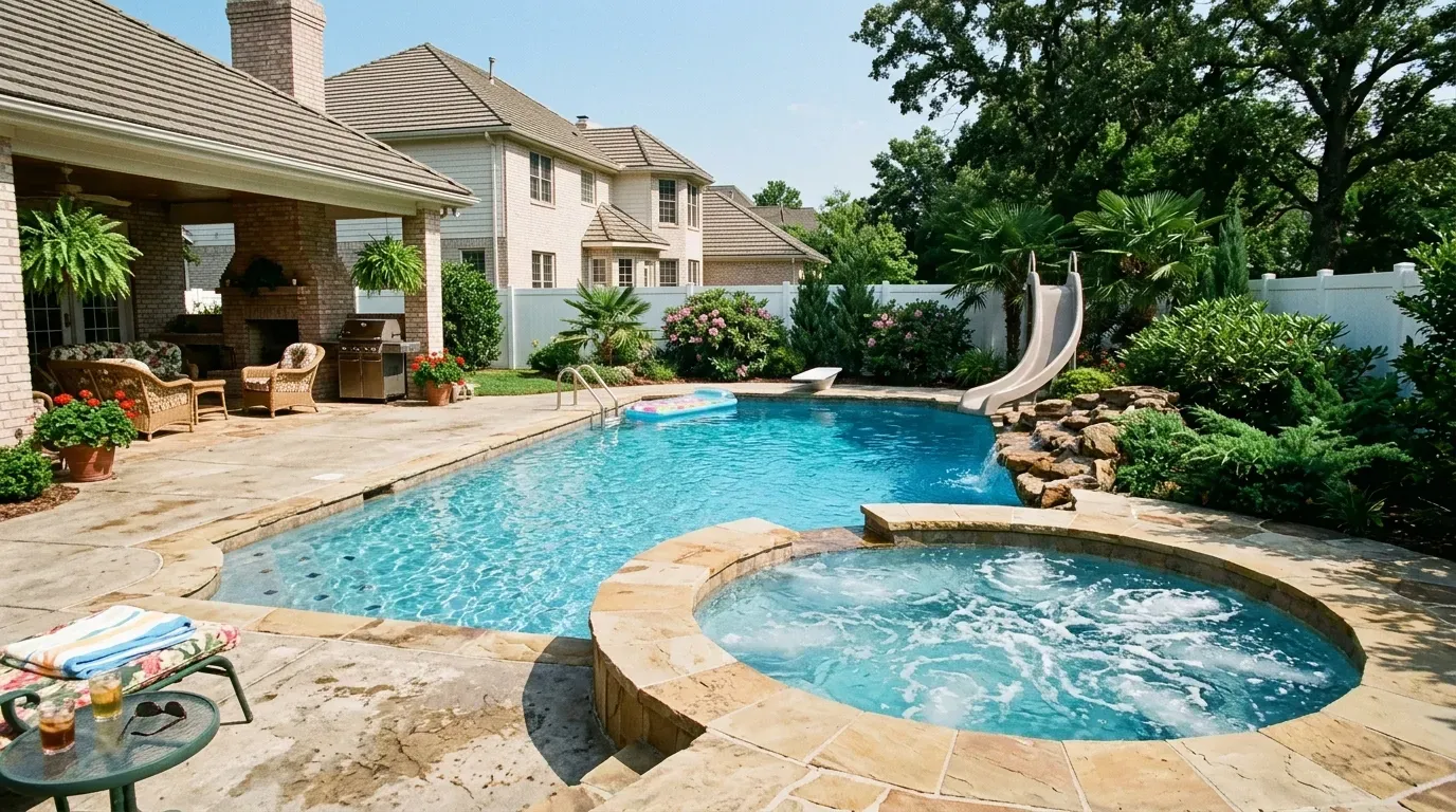 #6 - The In-Ground Pool with a Jacuzzi (Image Credits: Gemini)