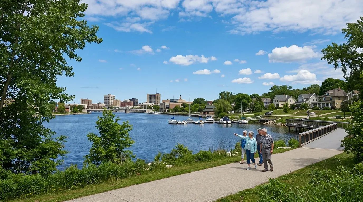 #10 - Green Bay, Wisconsin: Frozen Winters, Calm Summers, Zero Flood Drama (Image Credits: Gemini)