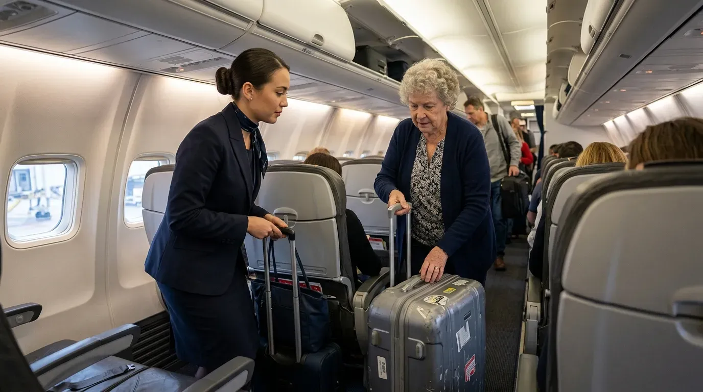 #14 - They Size Up Your Carry-On Before You Reach Your Row (Image Credits: AI Generated)