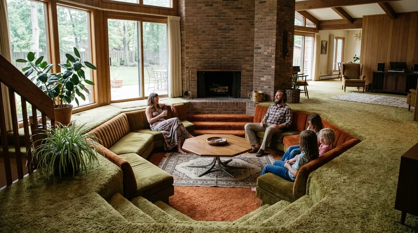 #2 - The Sunken Living Room (Image Credits: AI Generated)