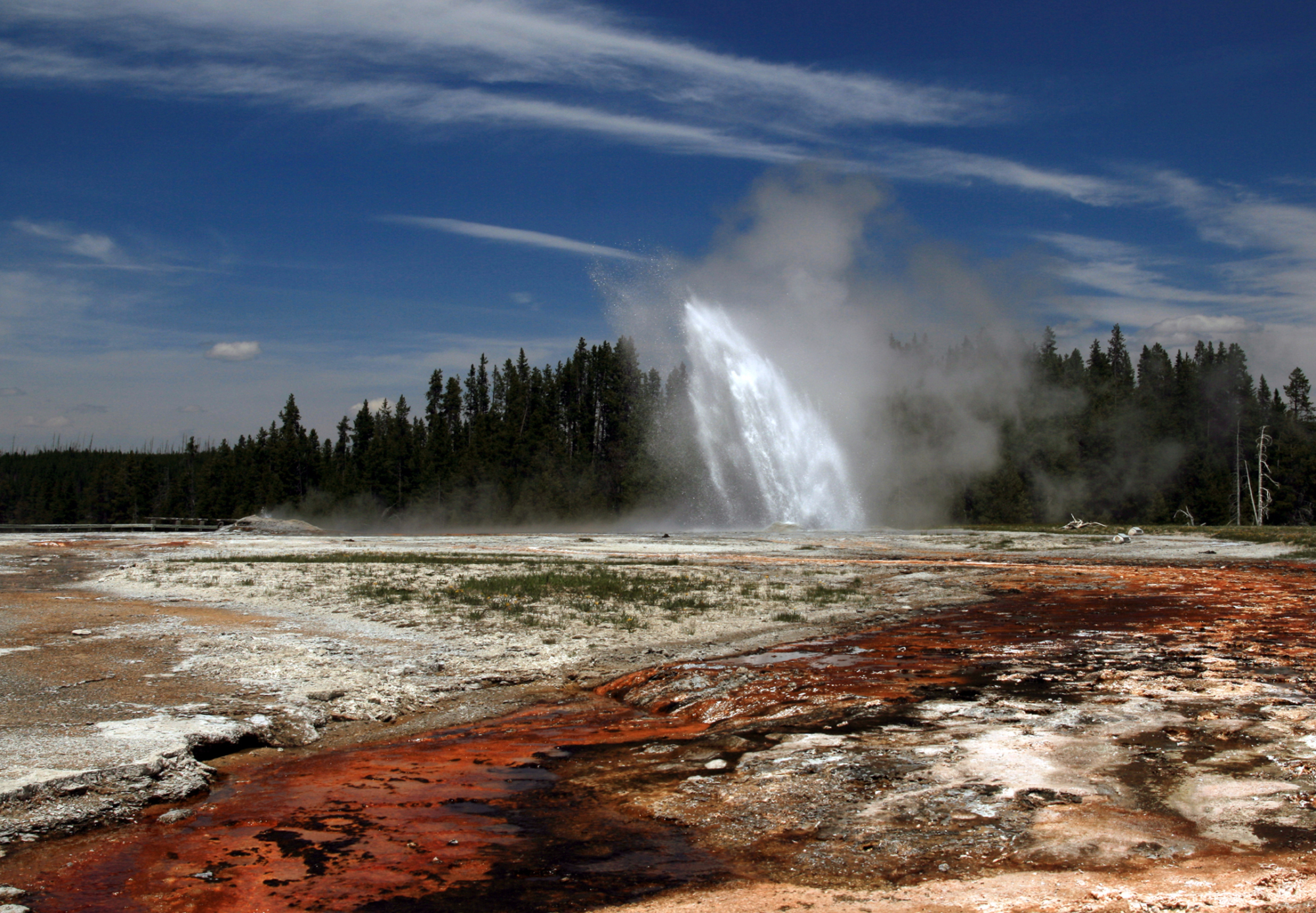 Yellowstone Crowds and Geyser Gazing (image credits: wikimedia)