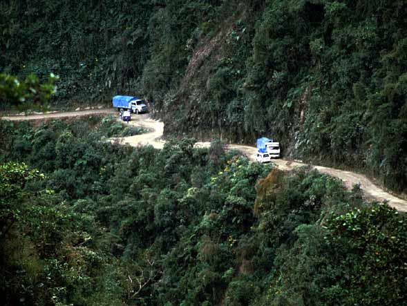 Death Road, Bolivia (image credits: wikimedia)