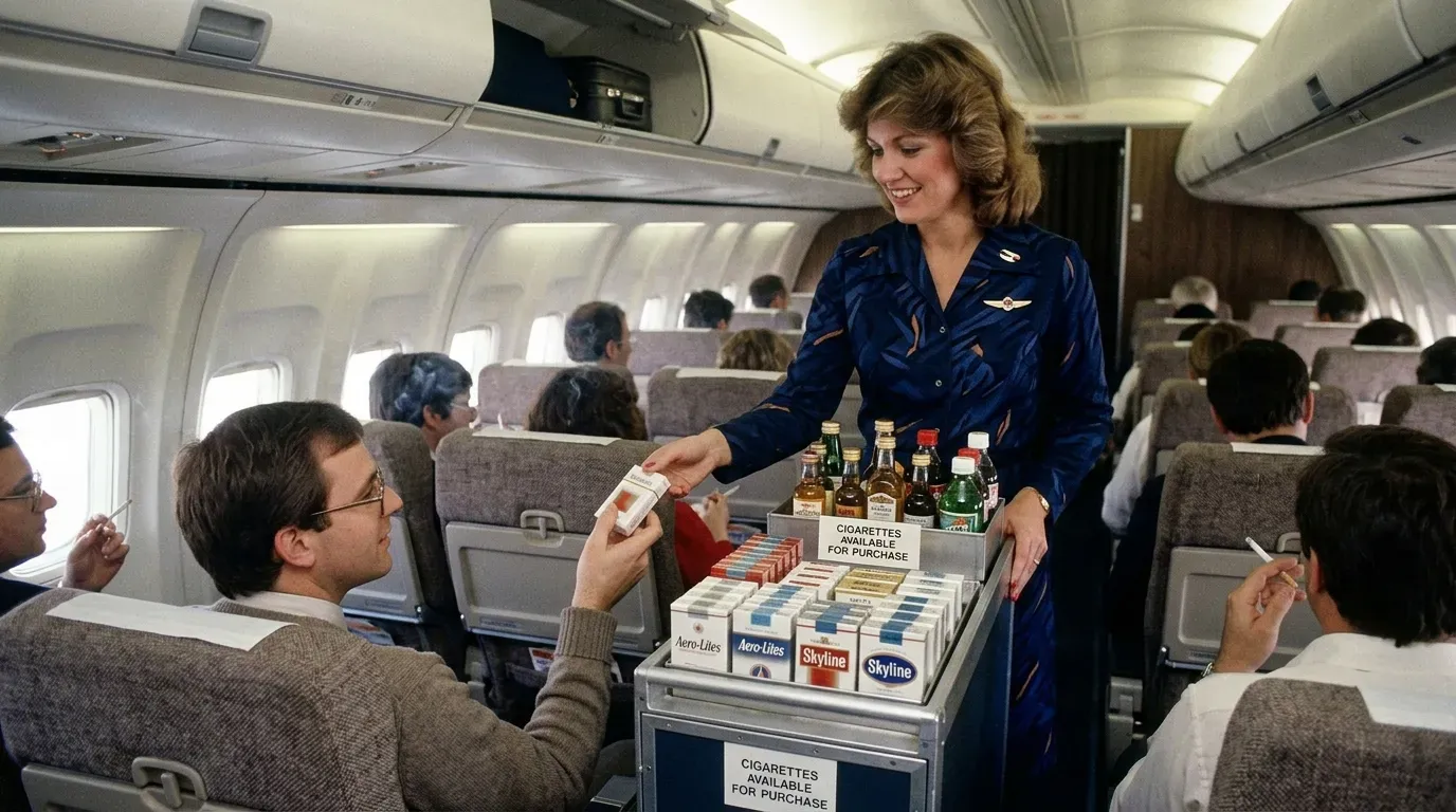 #13 – Airlines Sold Cigarettes as Part of the In-Flight Experience