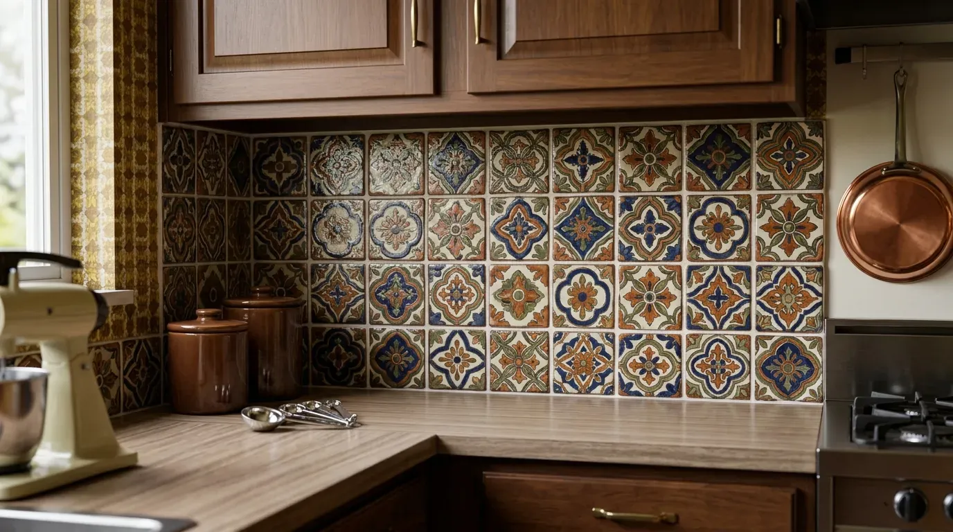 #7 - Decorative Tile Backsplash (Hand-Set Ceramic) (Image Credits: Gemini)