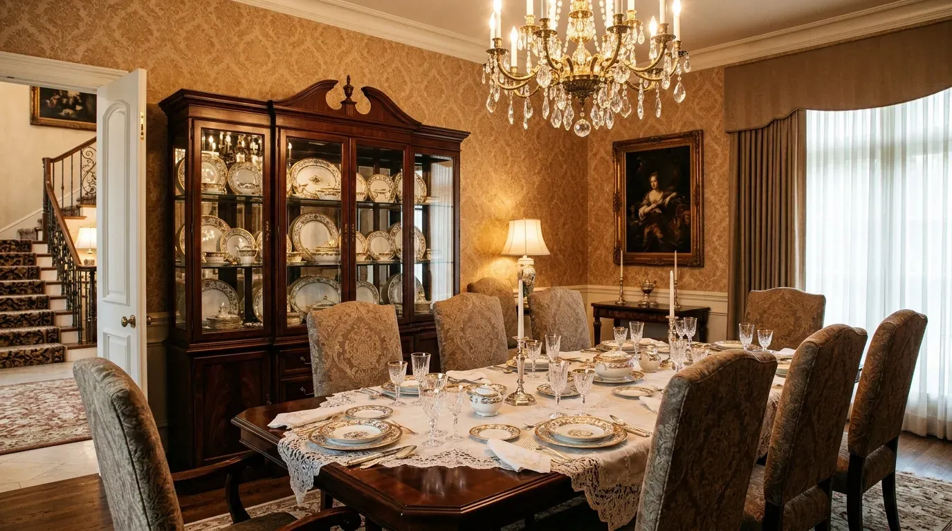 #7 - The Formal Dining Room with Fine China on Display (Image Credits: Gemini)