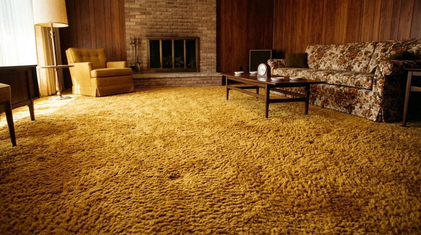 #26 - Wall-to-Wall Shag Carpeting (Image Credits: AI Generated)