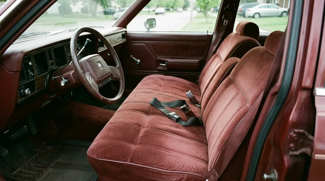 #20 - Front Bench Seats Without Proper Restraint Architecture (Image Credits: Gemini)
