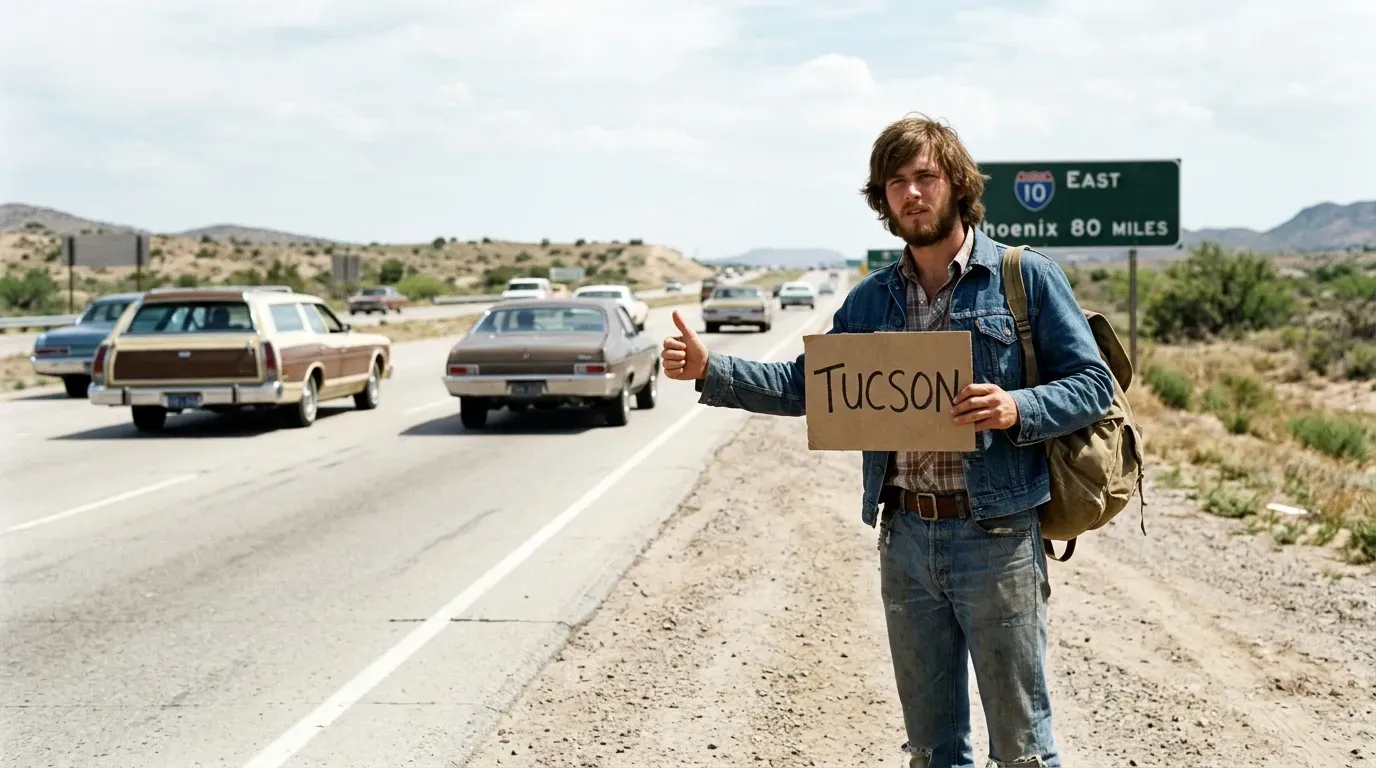 #7 - Picking Up a Hitchhiker on the Highway (Image Credits: AI Generated)