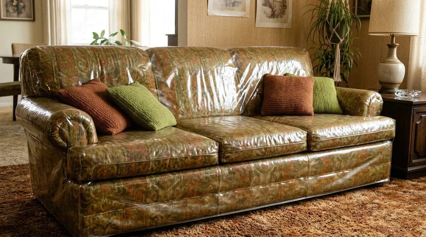#31 - Clear Vinyl Couch Covers (Image Credits: AI Generated)