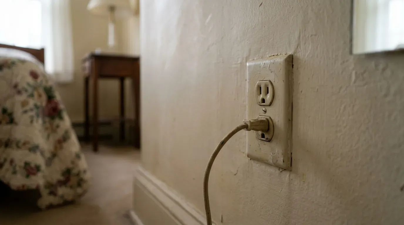 #16 - Those Two-Prong Outlets in Every Bedroom (Image Credits: AI Generated)