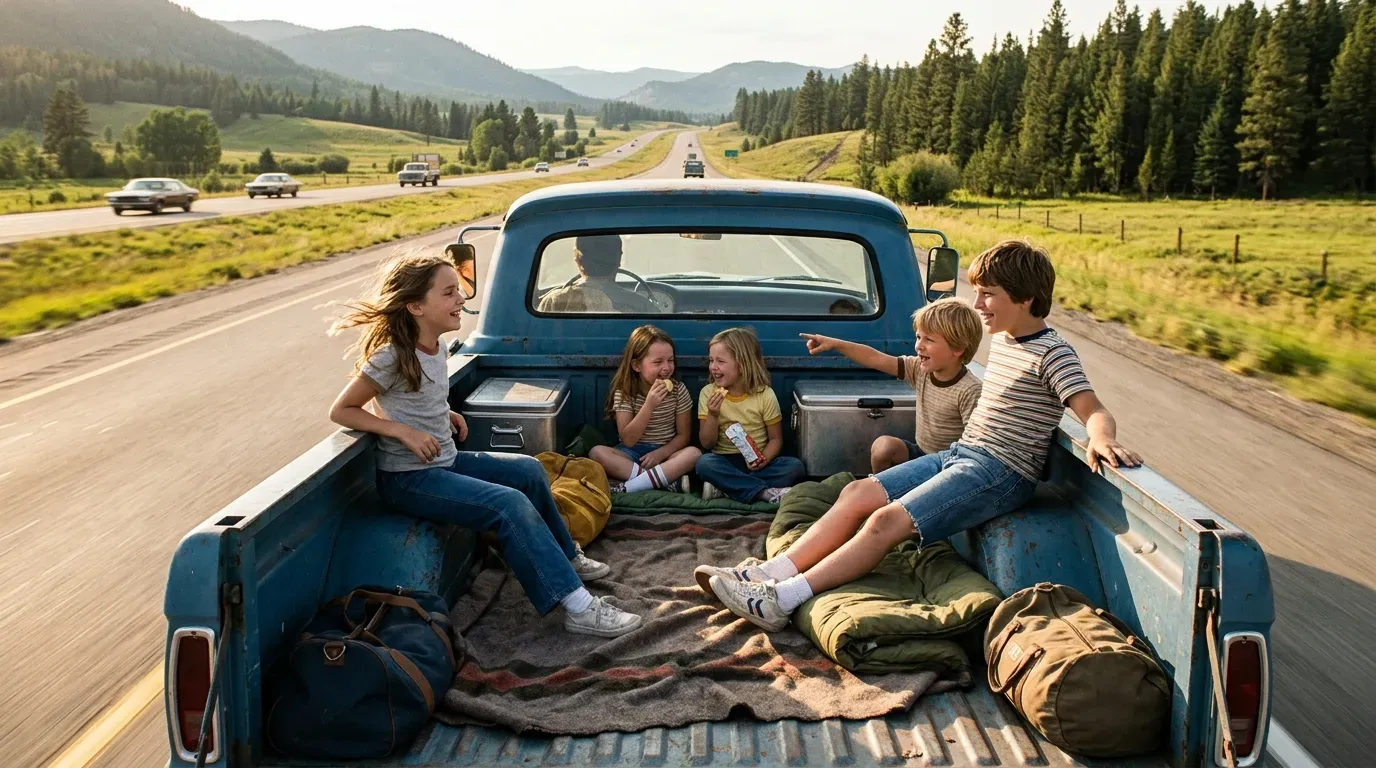 #14 - Letting Kids Ride in the Pickup Truck Bed (Image Credits: AI Generated)