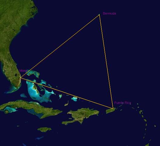 The Bermuda Triangle (image credits: wikimedia)