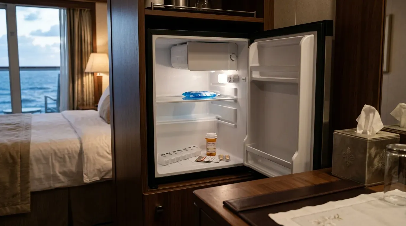 #12 - An Emptied Minibar Fridge for Medications (Image Credits: Gemini)