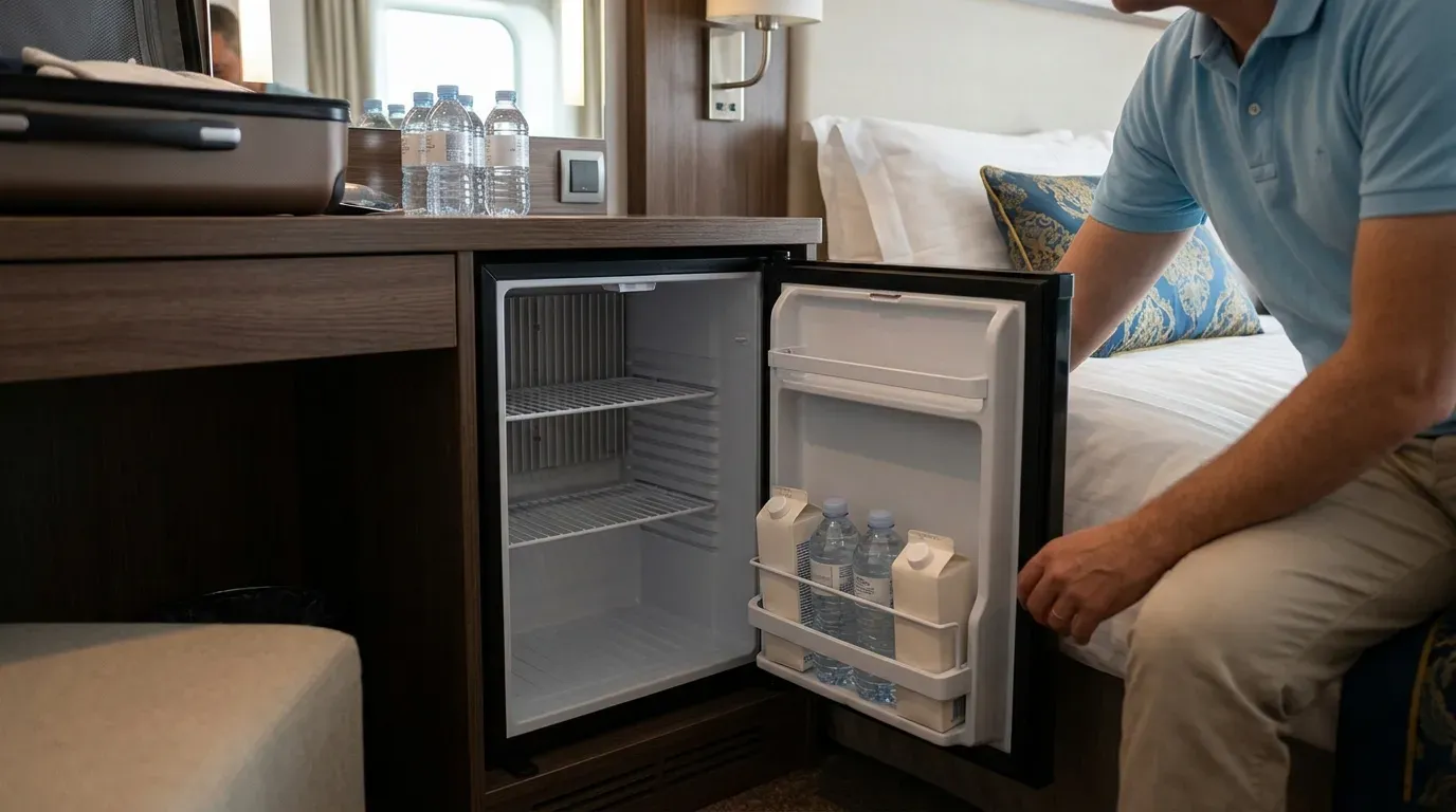 #8 - A Cleaned-Out Minibar Fridge for Your Own Drinks (Image Credits: Gemini)