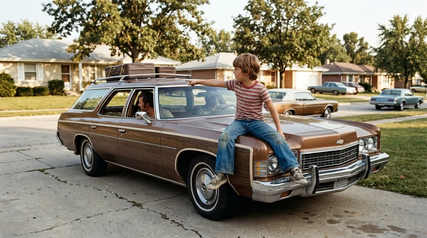 #1 - Letting a Kid Navigate From the Roof or Hood While Dad Backed Out (Image Credits: AI Generated)
