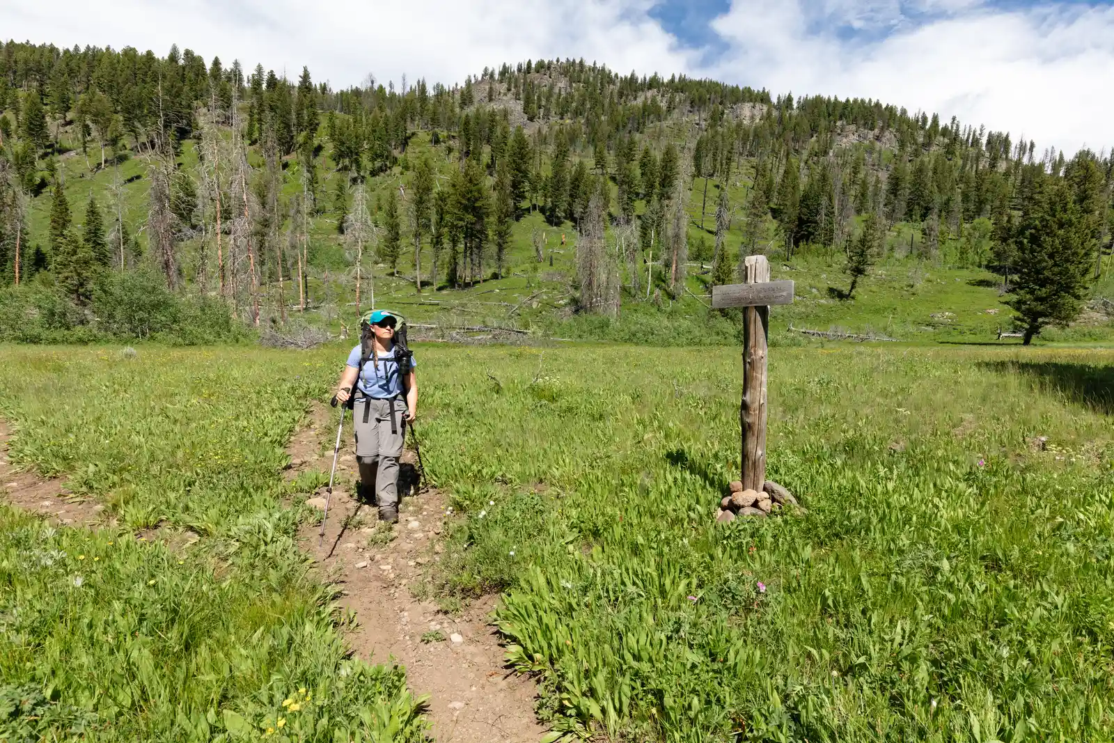 Sagittarius: The World's Most Committed Wanderer (Backpacker at the Hellroaring Specimen Trail junction, Public domain)